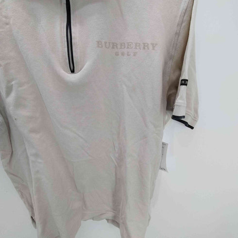 バーバリーゴルフ BURBERRY GOLF ロゴ プリント ハーフジップ ポロ シャツ メンズ import:M