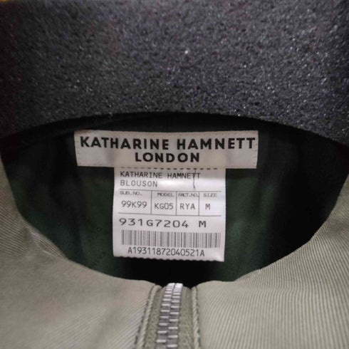 キャサリンハムネットロンドン KATHARINE HAMNETT LONDON ダブルジップ マルチジップポケット スタンドネック コットン ポリ ミリタリー ジャケット ブルゾン Y2K メンズ import:M
