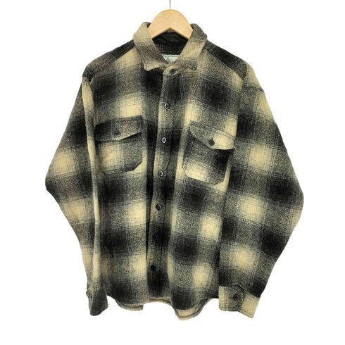 70s melton USA製 オンブレチェック CPOジャケット メンズ JPN:M