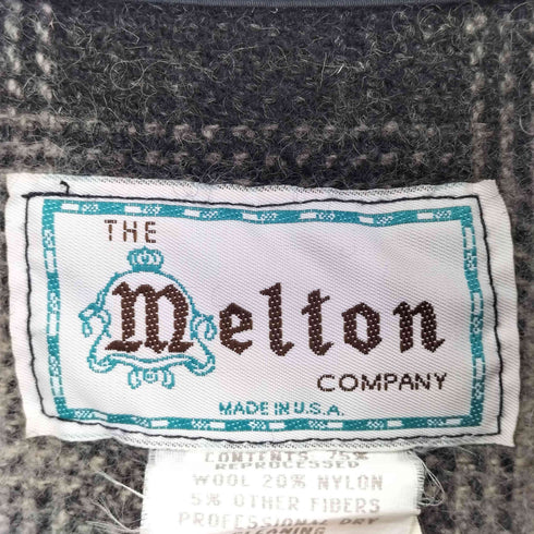 70s melton USA製 オンブレチェック CPOジャケット メンズ JPN:M