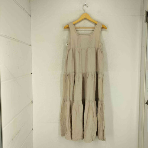バーバリーブルーレーベル BURBERRY BLUE LABEL リネンマキシワンピース レディース 38