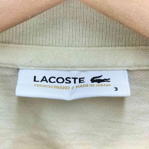 ラコステ LACOSTE ワンポイントロゴ 半袖鹿の子ポロシャツ メンズ JPN:3