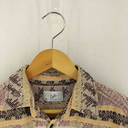 チチカカ TITICACA TELA 総柄 刺繍 シャツ メンズ