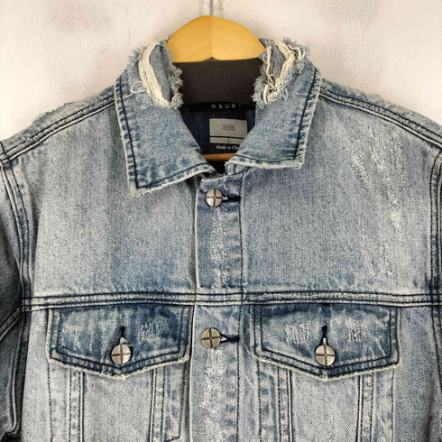 スビ KSUBI ダメージ加工 デニムジャケット メンズ JPN:L