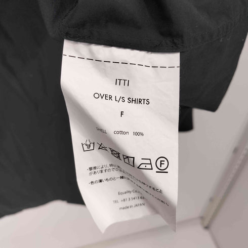 イッチ ITTI OVER L/S SHIRTS オーバーサイズ メンズ FREE