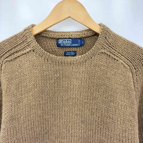 ポロバイラルフローレン Polo by RALPH LAUREN HAND KNIT フリーダムスリーブ ウールクルーネックニット メンズ JPN:L