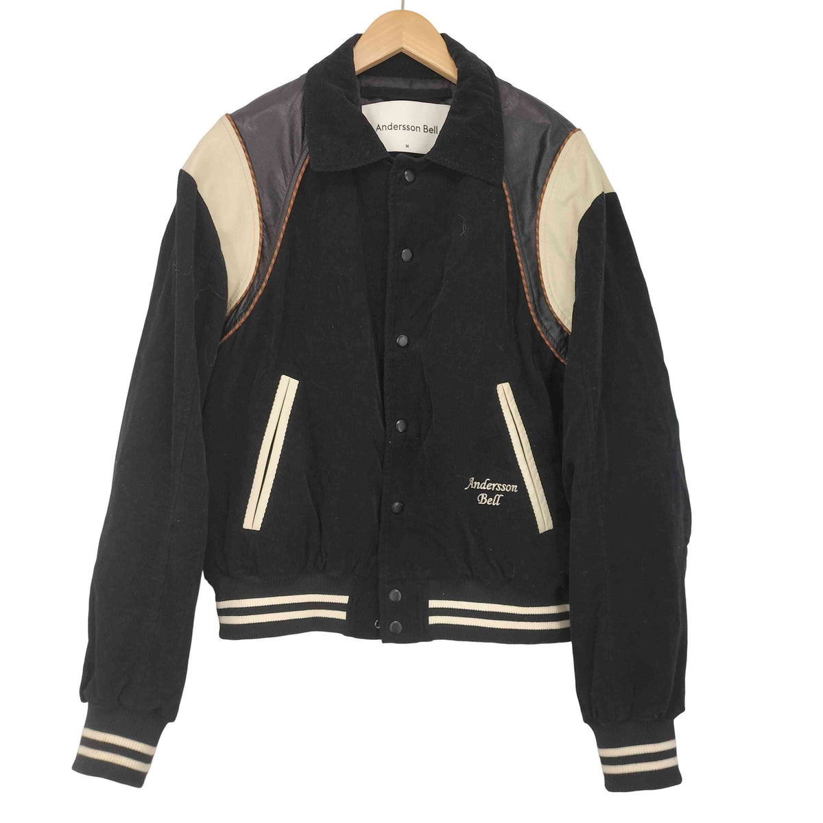 アンダースンベル Andersson Bell corduroy&leather varsity jacket