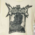 フロントプリントクルーネック案袖Tシャツ メンズ import:M