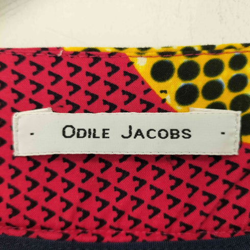 ODILE JACOBS 柄ティアードワンピース レディース