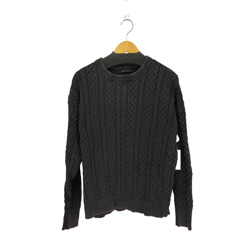 ザラ ZARA ウォッシュド ケーブル ニットセーター メンズ import:L