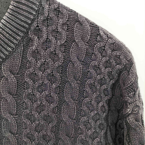 ザラ ZARA ウォッシュド ケーブル ニットセーター メンズ import:L