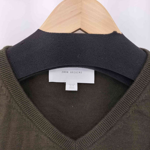 ザラ ZARA WOOL COTTON SWEATER ウールコットン Vネック セーター メンズ import:XL