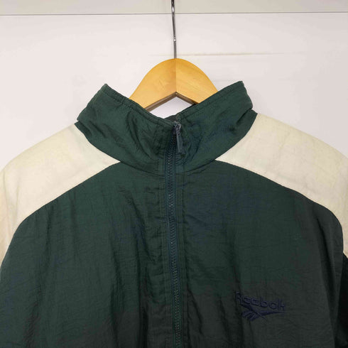 リーボック Reebok 90S vintage reebok big logo sportswear harf zipper jacket マルチカラー ナイロンジャケット メンズ import:XL