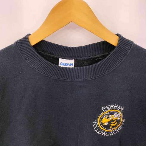 ギルダン GILDAN PERHAM YELLOWJACKETS ロゴ刺繍 クルーネックスウェット メンズ import:L