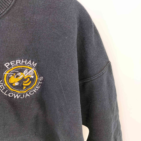 ギルダン GILDAN PERHAM YELLOWJACKETS ロゴ刺繍 クルーネックスウェット メンズ import:L