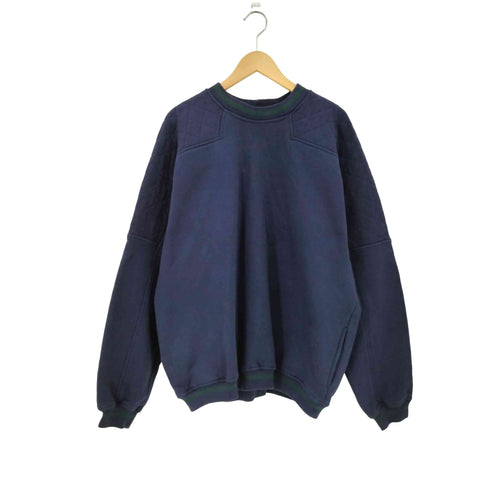 JAS.MELEITH キルト肩 クルーネックスウェット メンズ import:XL