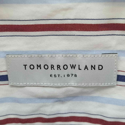 トゥモローランド TOMORROWLAND コットンブロード ショートスリーブバンドカラーシャツ メンズ JPN:S