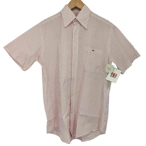 ラコステ LACOSTE チェック柄 半袖 ボタンダウンシャツ メンズ JPN:3