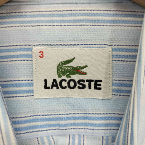 ラコステ LACOSTE ストライプ柄 長袖 ボタンダウンシャツ メンズ JPN:3