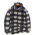 ザラ ZARA 中綿キルティングライナー フーデッド ボア チェック ジャケット レディース import:M