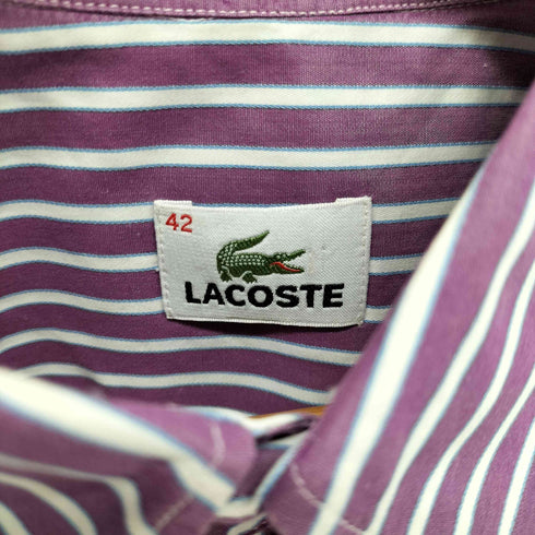 ラコステ LACOSTE ストライプ BDシャツ メンズ 42