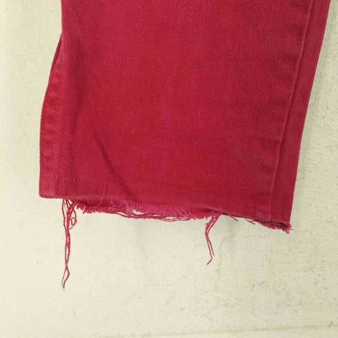 ラングラー Wrangler USA製 カットオフ ストレートカラーデニム レディース