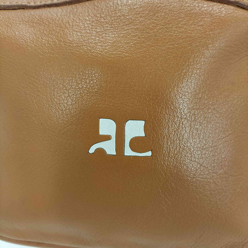クレージュ courreges フロントロゴ レザーミニショルダーバッグ レディース