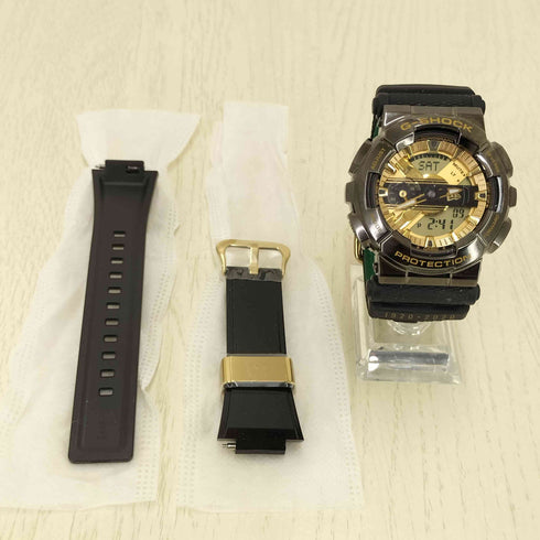 カシオ CASIO ブラック ゴールド GM-110NE-1AJR 箱、付属品付き メンズ