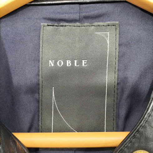 ノーブル Noble ソフトラムレザーライダースブルゾン レディース JPN:38