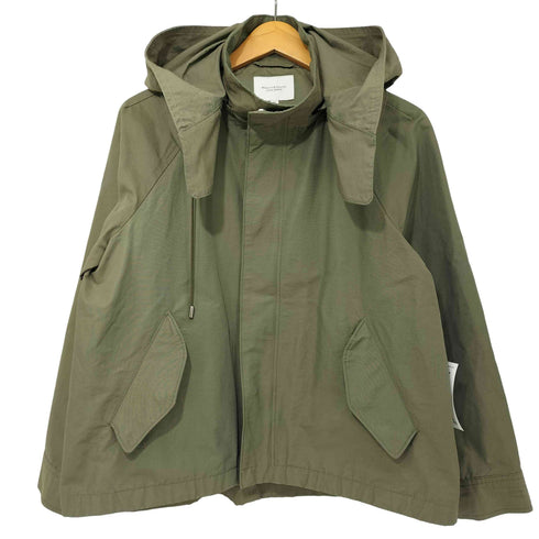 ビューティーアンドユースユナイテッドアローズ BEAUTY & YOUTH UNITED ARROWS カーキ グログランフードマウンテンパーカー レディース JPN:M