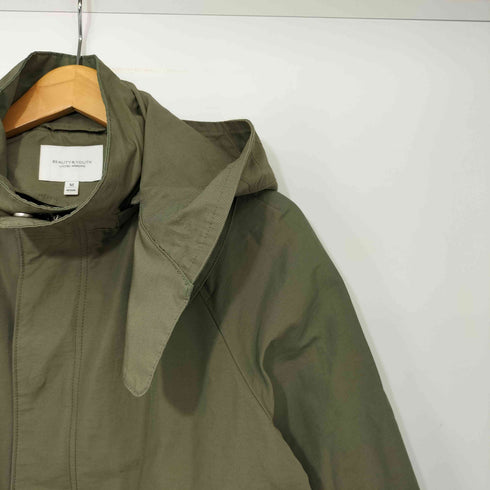 ビューティーアンドユースユナイテッドアローズ BEAUTY & YOUTH UNITED ARROWS カーキ グログランフードマウンテンパーカー レディース JPN:M