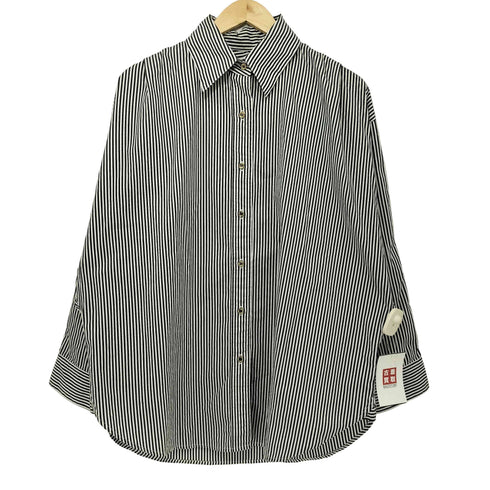 ラウンジドレス Loungedress ストライプBIGシャツ レディース FREE