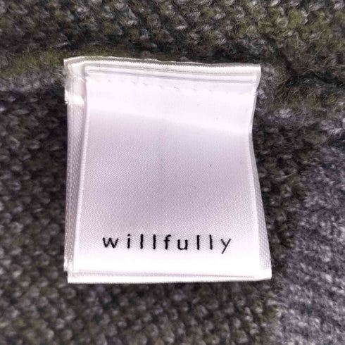 ウィルフリー willfully brindled double jacquard brushed knit レディース FREE