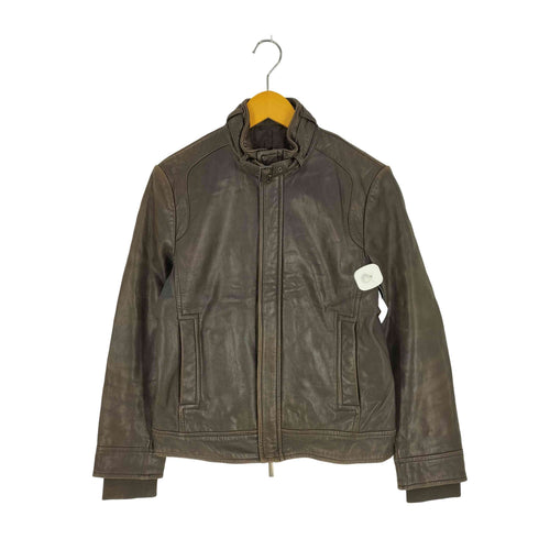 シーケーカルバンクライン ck Calvin Klein 裏地キルティング スタンドカラー シープレザー ジャケット メンズ import:M