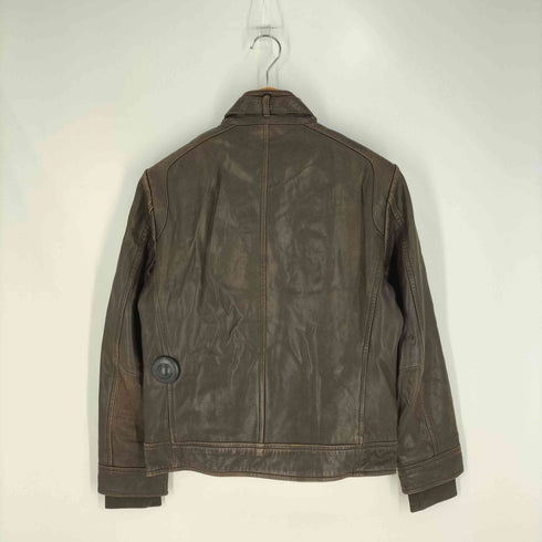 シーケーカルバンクライン ck Calvin Klein 裏地キルティング スタンドカラー シープレザー ジャケット メンズ import:M