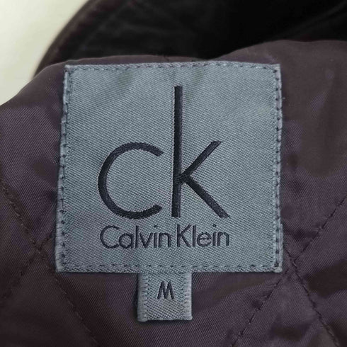 シーケーカルバンクライン ck Calvin Klein 裏地キルティング スタンドカラー シープレザー ジャケット メンズ import:M