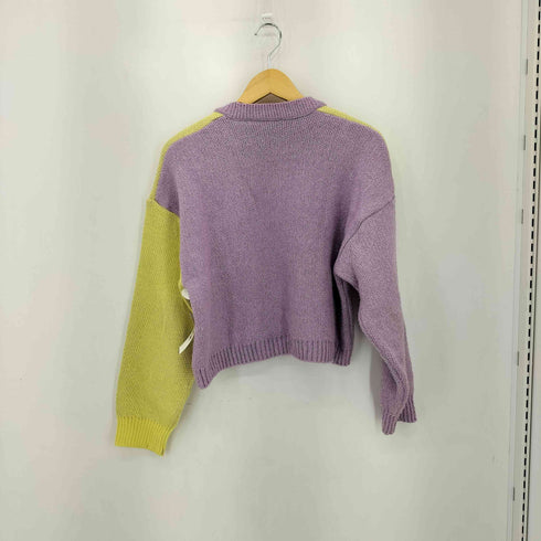 ザラ ZARA フラワープリントクルーネックニット レディース M