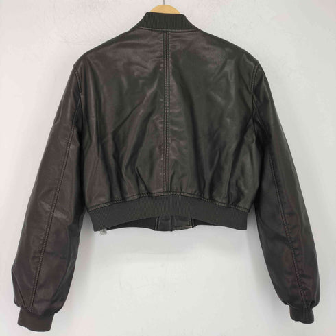 ザラ ZARA フェイクレザー ボンバージャケット レディース import:M