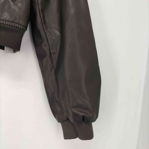 ザラ ZARA フェイクレザー ボンバージャケット レディース import:M