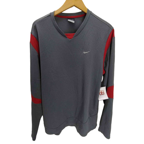 ナイキ NIKE 00S SPHERE DRY スフィアドライ スウッシュ ロゴ 刺繍 凹凸 L/S カットソー メンズ import:XL