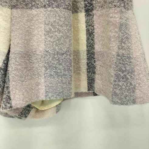 ブルーレーベルクレストブリッジ BLUE LABEL CRESTBRIDGE ウール混 チェックスカーチョ レディース 38