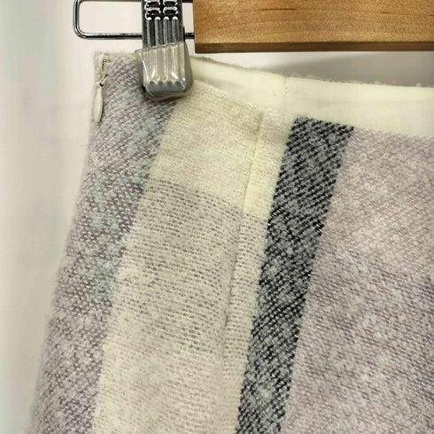ブルーレーベルクレストブリッジ BLUE LABEL CRESTBRIDGE ウール混 チェックスカーチョ レディース 38