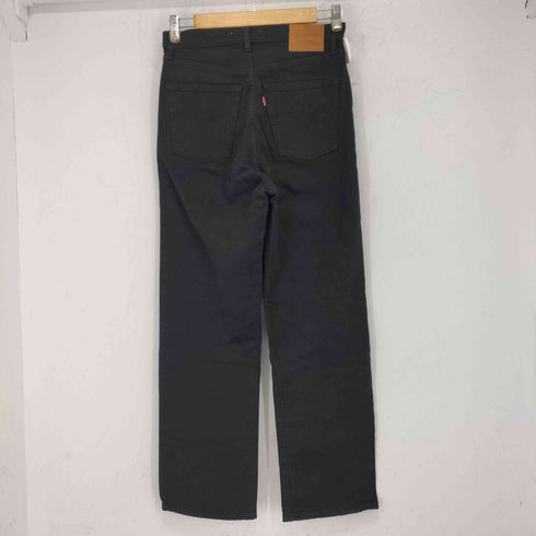 リーバイス Levis RIBCAGE ストレート アンクル ボタンフライ ブラックデニムパンツ メンズ W27