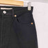 リーバイス Levis RIBCAGE ストレート アンクル ボタンフライ ブラックデニムパンツ メンズ W27