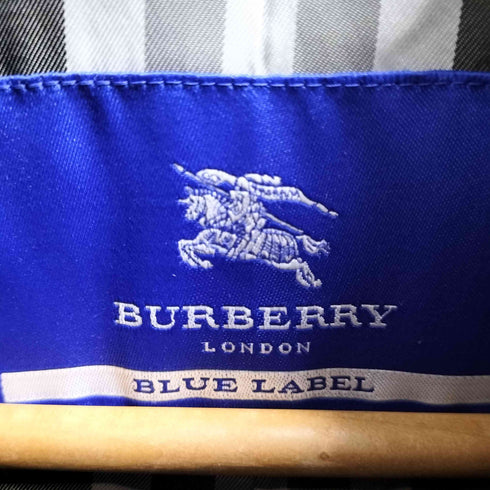バーバリーブルーレーベル BURBERRY BLUE LABEL WOOL&ANGOLA アンゴラ混 ウールコート レディース 38