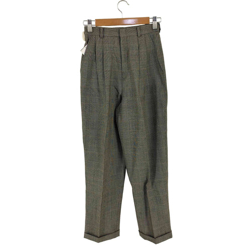 ブルックスブラザーズ BROOKS BROTHERS 千鳥 チェック柄 2タック スラックス レディース 63-90