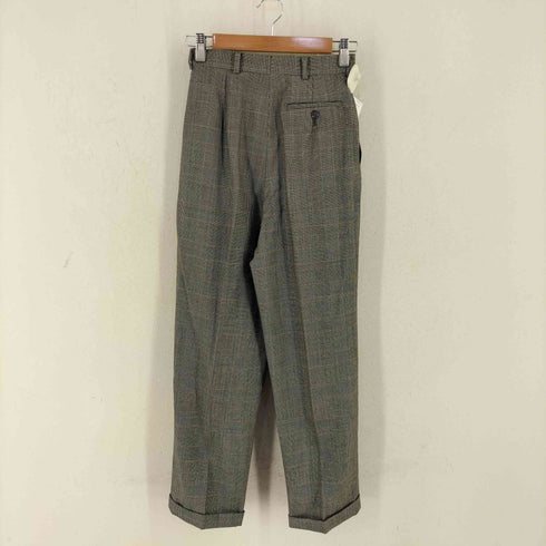 ブルックスブラザーズ BROOKS BROTHERS 千鳥 チェック柄 2タック スラックス レディース 63-90