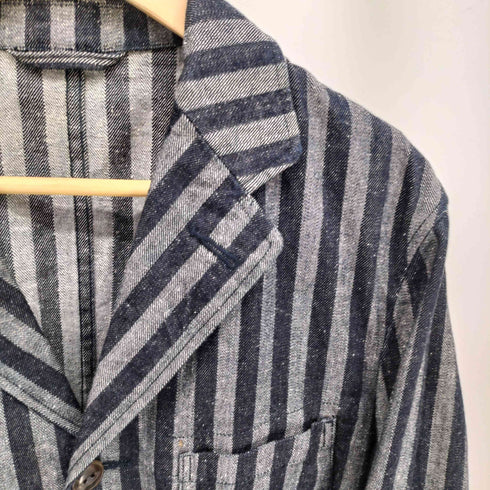 ザスタイリストジャパン The Stylist Japan 日本製 3B ストライプ デニム カバーオール ジャケット メンズ JPN:S