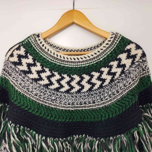 ビアズリー BEARDSLEY 23AW ジャガードフリンジニットチュニック レディース FREE