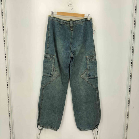 JEANOLOGY フリンジ加工 カーゴデニムパンツ メンズ